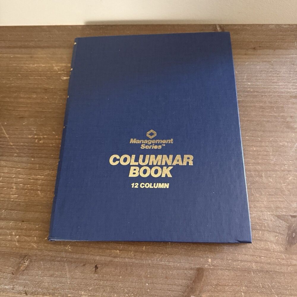 Vintage Mead Columnar Book 4/6/12 Column 80 Pgs Blue Hard Cover Never Used 1986